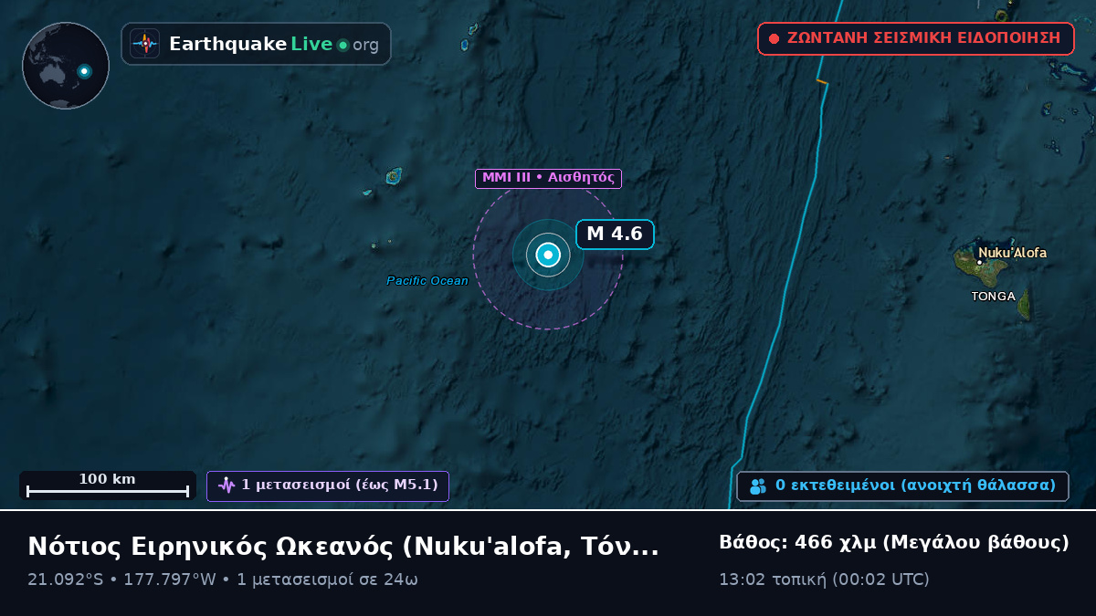 Νότιος Ειρηνικός Ωκεανός (Τόνγκα)