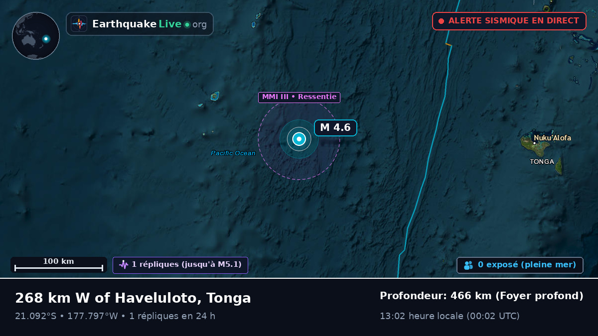 Océan Pacifique Sud (Tonga)