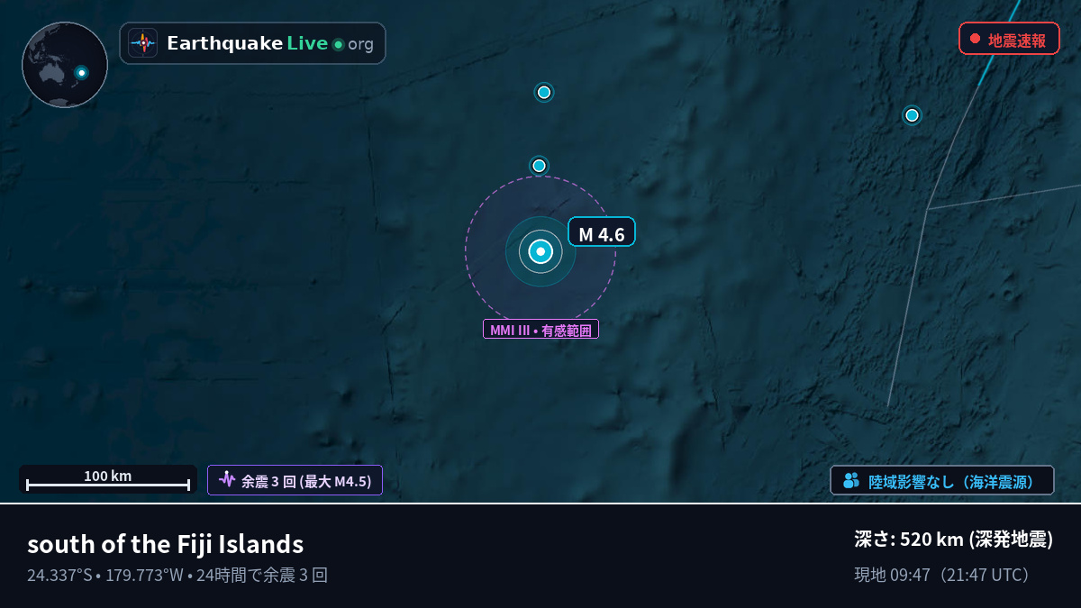 南太平洋 (Kermadec Islands)