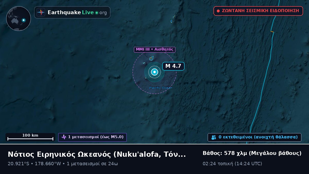 Νότιος Ειρηνικός Ωκεανός (Τόνγκα)