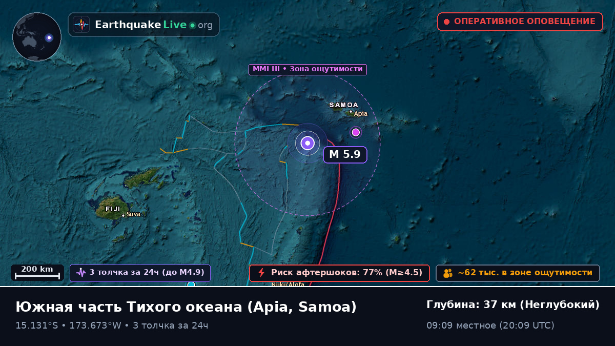 Южная часть Тихого океана (Samoa)
