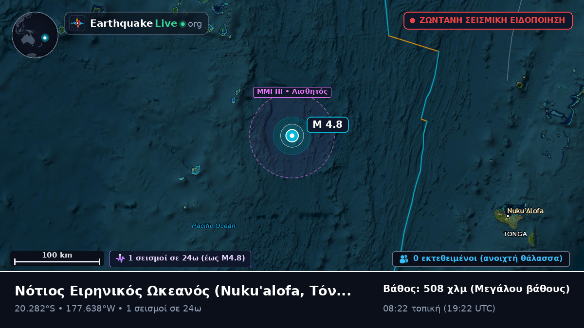 Νότιος Ειρηνικός Ωκεανός (Τόνγκα)