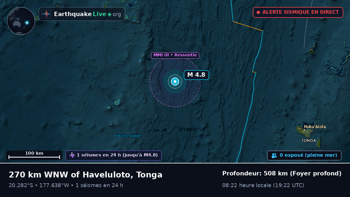 Océan Pacifique Sud (Tonga)