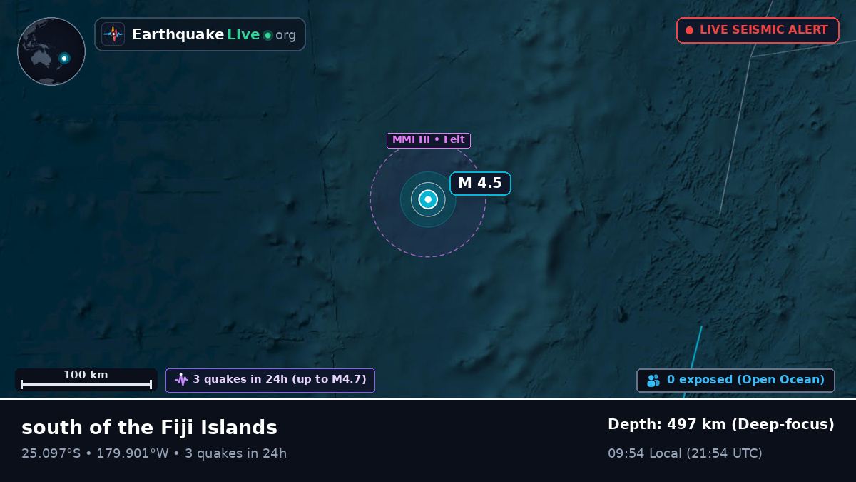 South Pacific Ocean (Kermadec Islands)