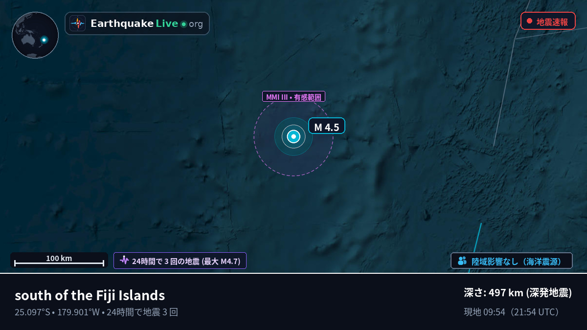 南太平洋 (Kermadec Islands)