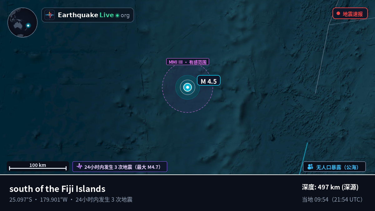 南太平洋 (Kermadec Islands)