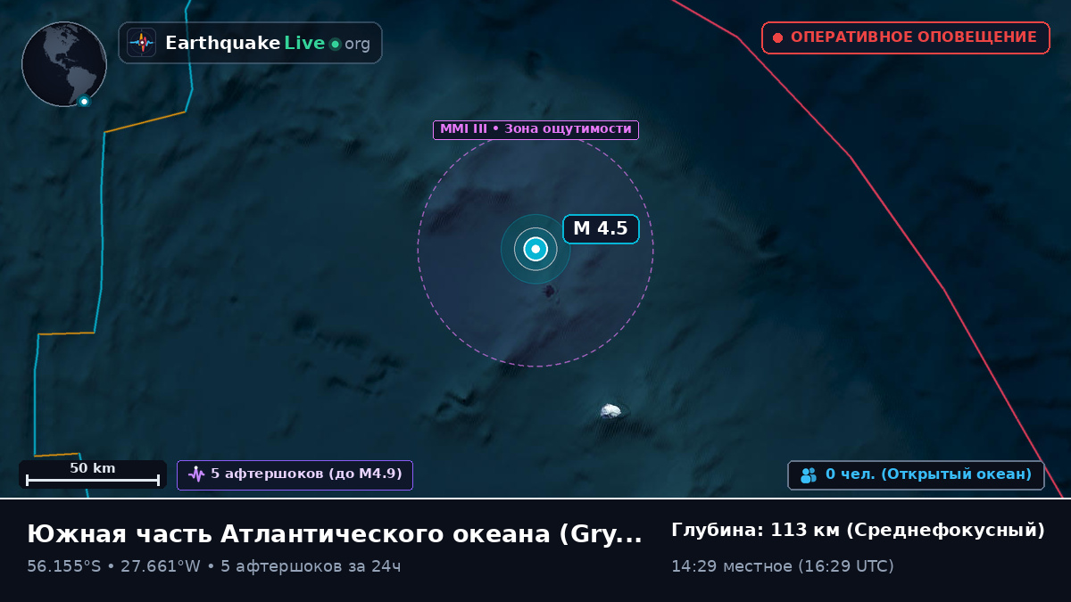 Южная часть Атлантического океана (South Georgia and the Islands)