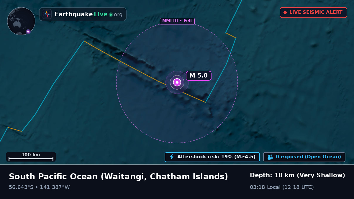 South Pacific Ocean (Chatham Islands)