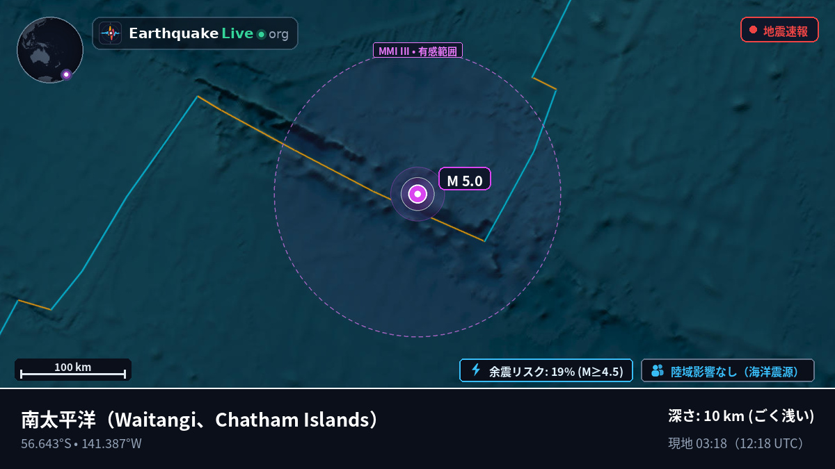 南太平洋 (Chatham Islands)