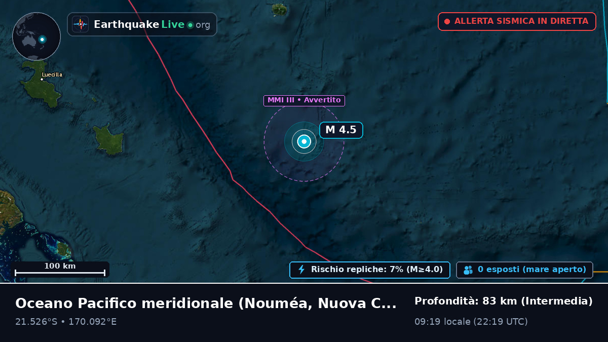 Oceano Pacifico meridionale (Nuova Caledonia)