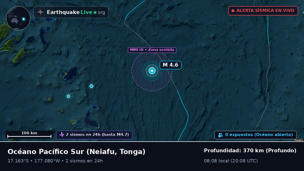 Océano Pacífico Sur (Tonga)