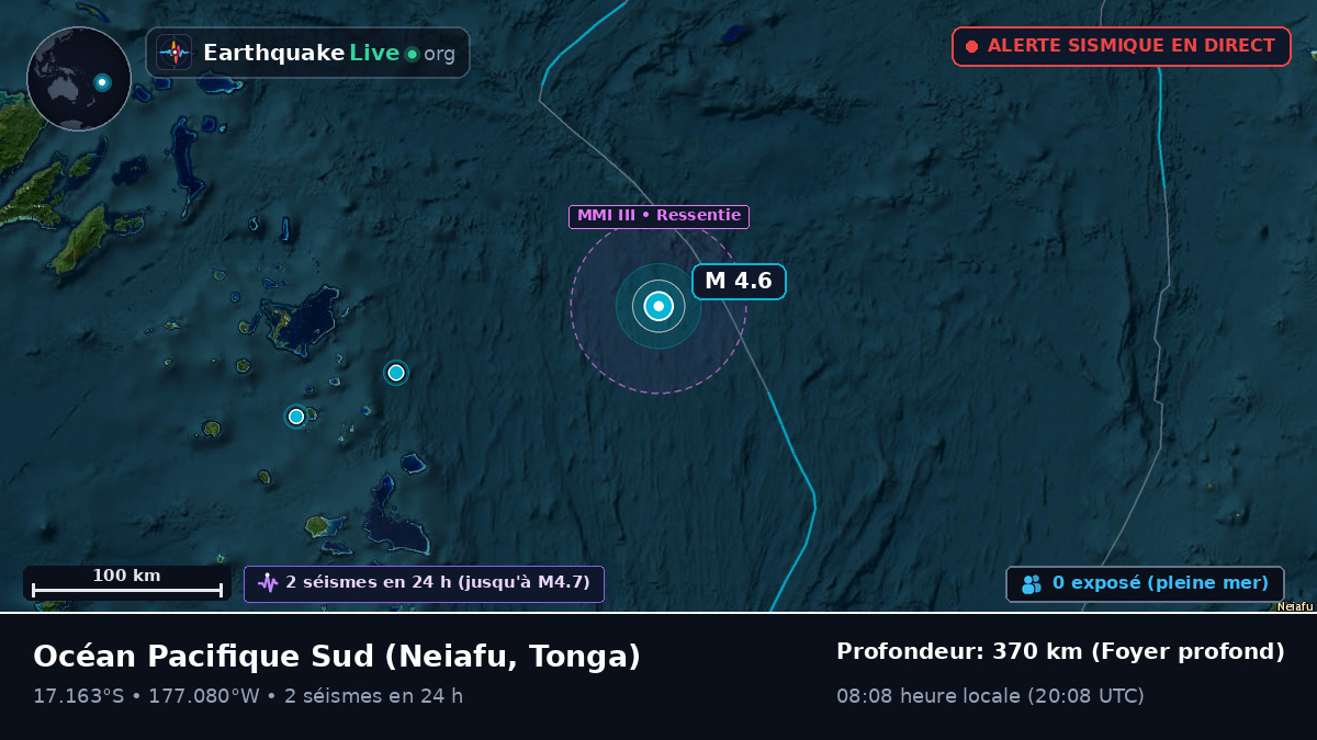 Océan Pacifique Sud (Tonga)