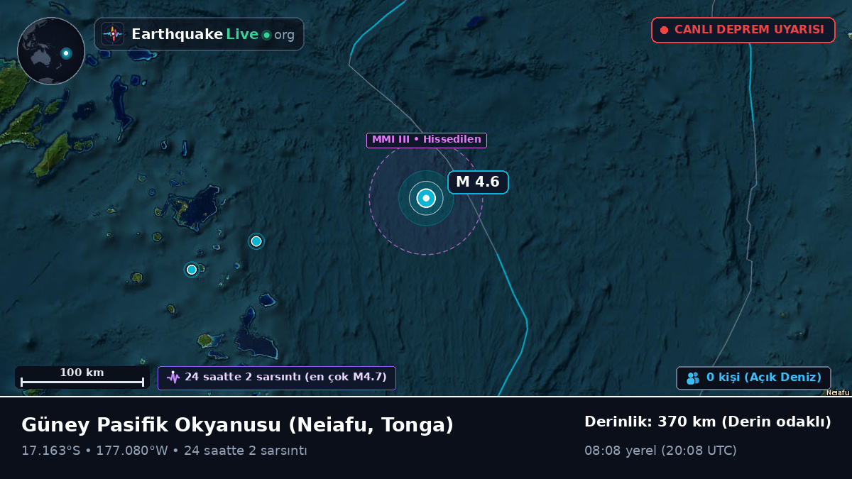 Güney Pasifik Okyanusu (Tonga)