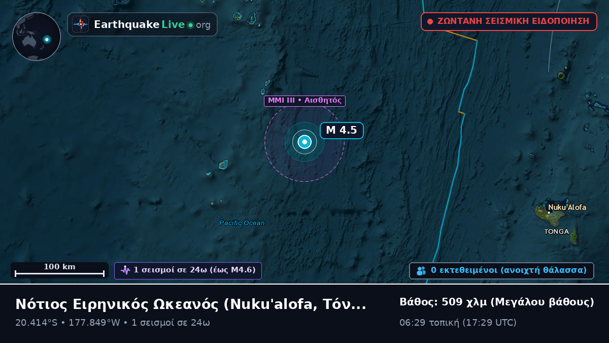 Νότιος Ειρηνικός Ωκεανός (Τόνγκα)