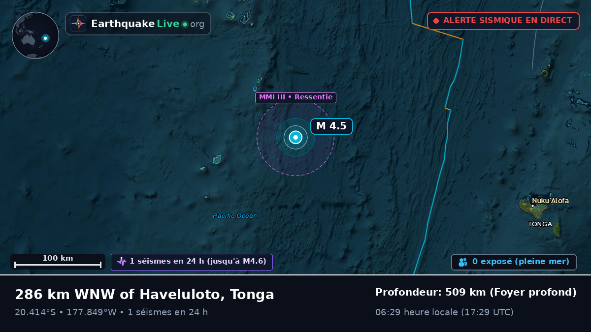 Océan Pacifique Sud (Tonga)