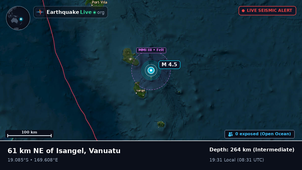 Off the coast of Port Vila, Vanuatu