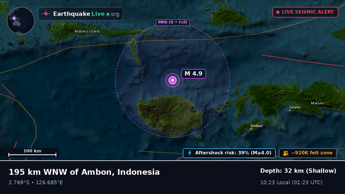 Off the coast of Ambon, Indonesia