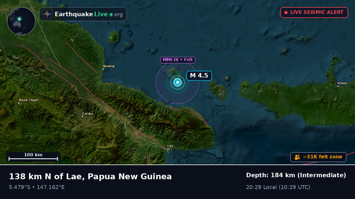 Off the coast of Lae, Papua New Guinea