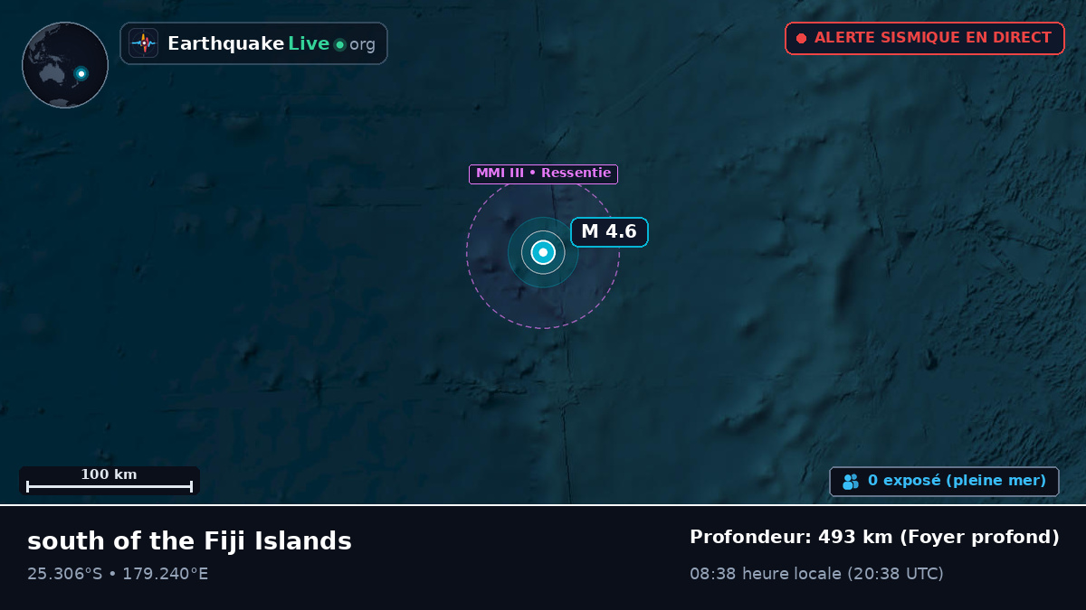 Océan Pacifique Sud (Kermadec Islands)
