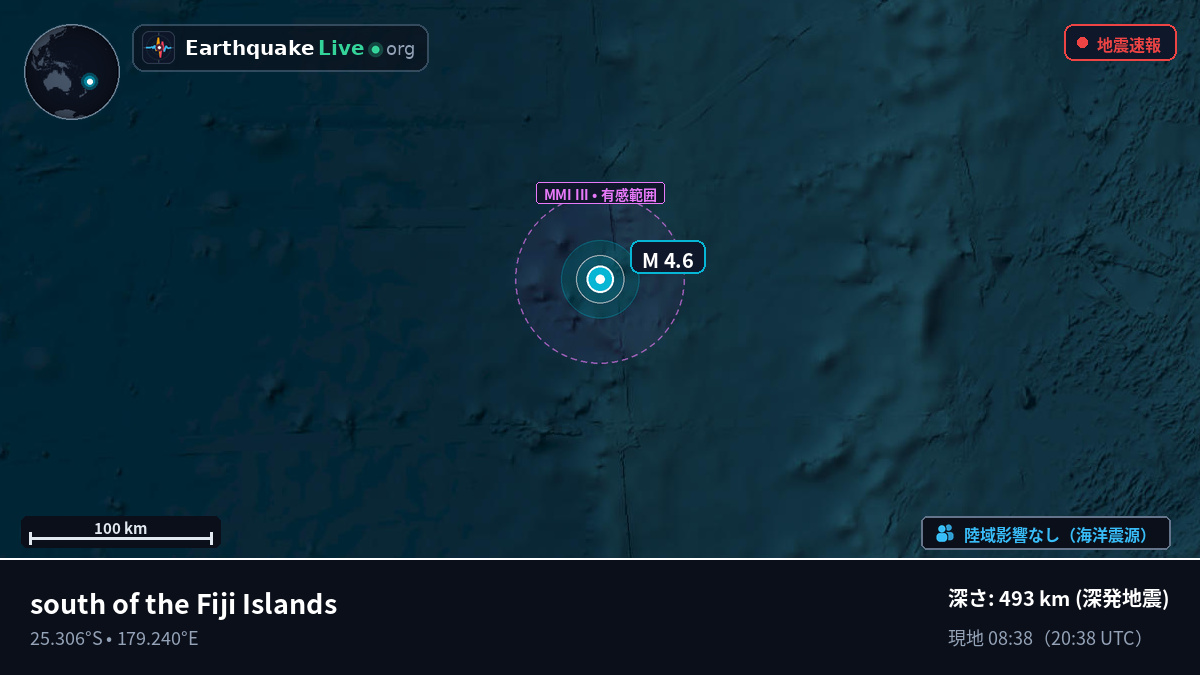 南太平洋 (Kermadec Islands)