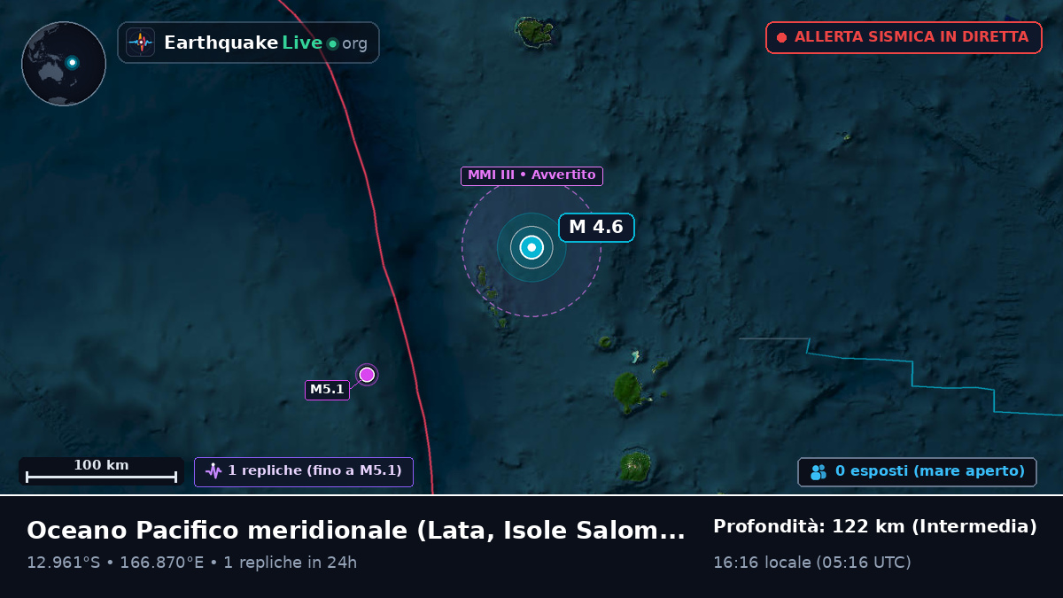 Oceano Pacifico meridionale (Isole Salomone)
