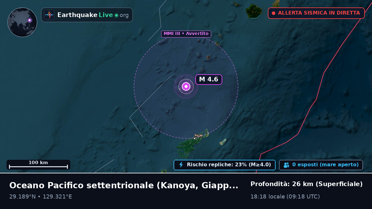 Oceano Pacifico settentrionale (Giappone)