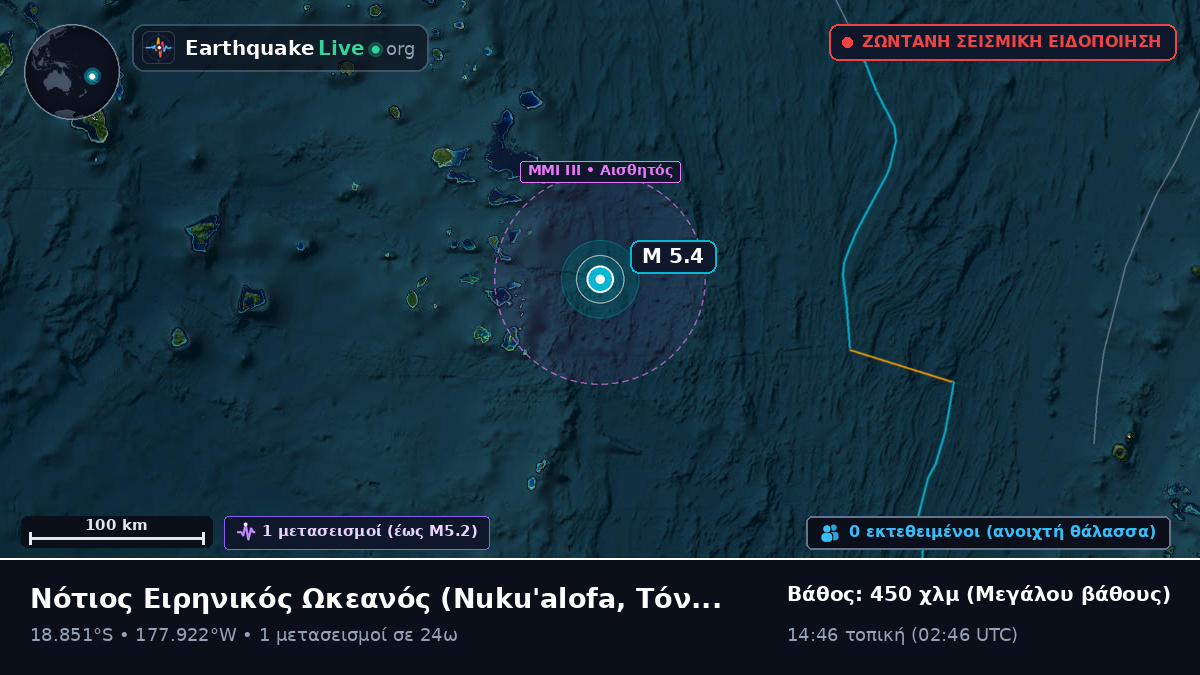 Νότιος Ειρηνικός Ωκεανός (Τόνγκα)