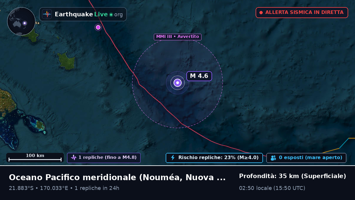 Oceano Pacifico meridionale (Nuova Caledonia)