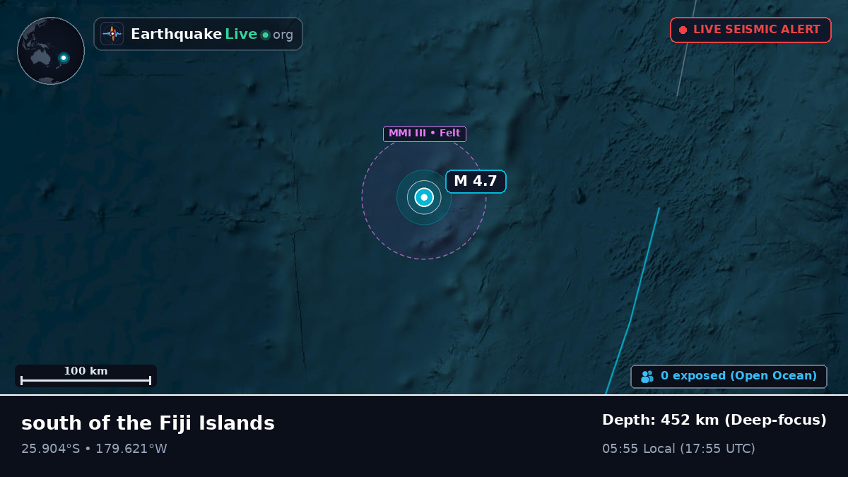 South Pacific Ocean (Kermadec Islands)