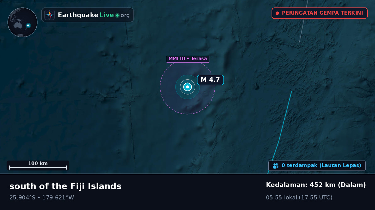 Samudra Pasifik Selatan (Kermadec Islands)
