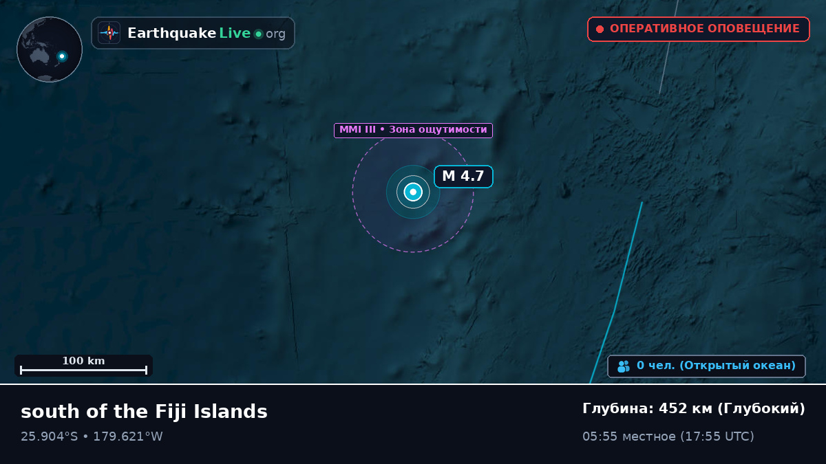 Южная часть Тихого океана (Kermadec Islands)