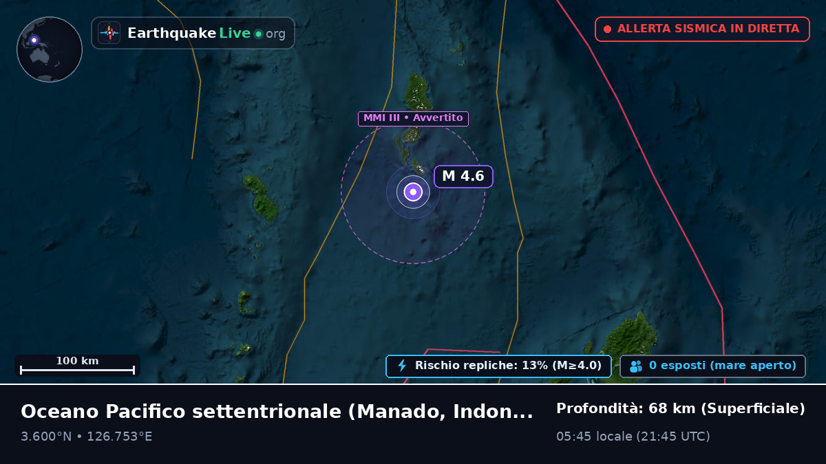 Oceano Pacifico settentrionale (Indonesia)