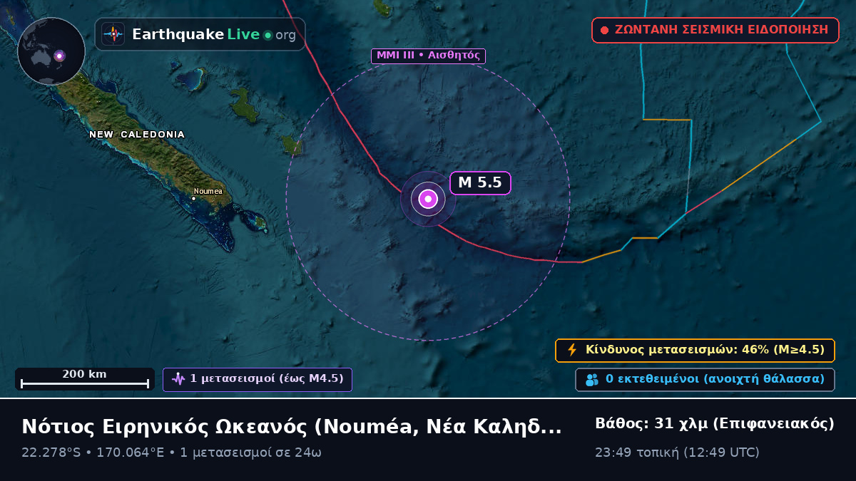 Νότιος Ειρηνικός Ωκεανός (Νέα Καληδονία)
