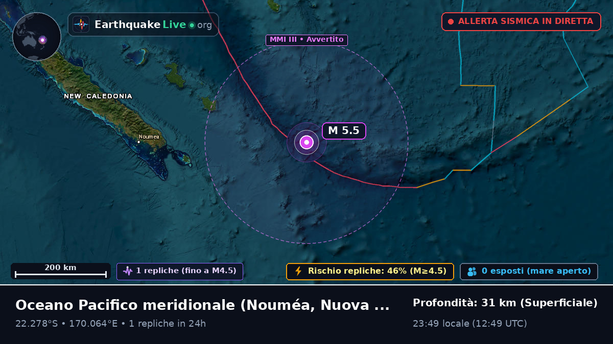 Oceano Pacifico meridionale (Nuova Caledonia)