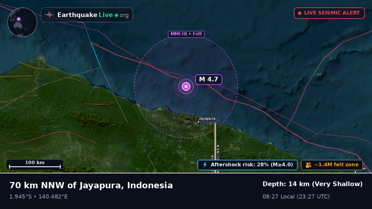 Off the coast of Jayapura, Indonesia