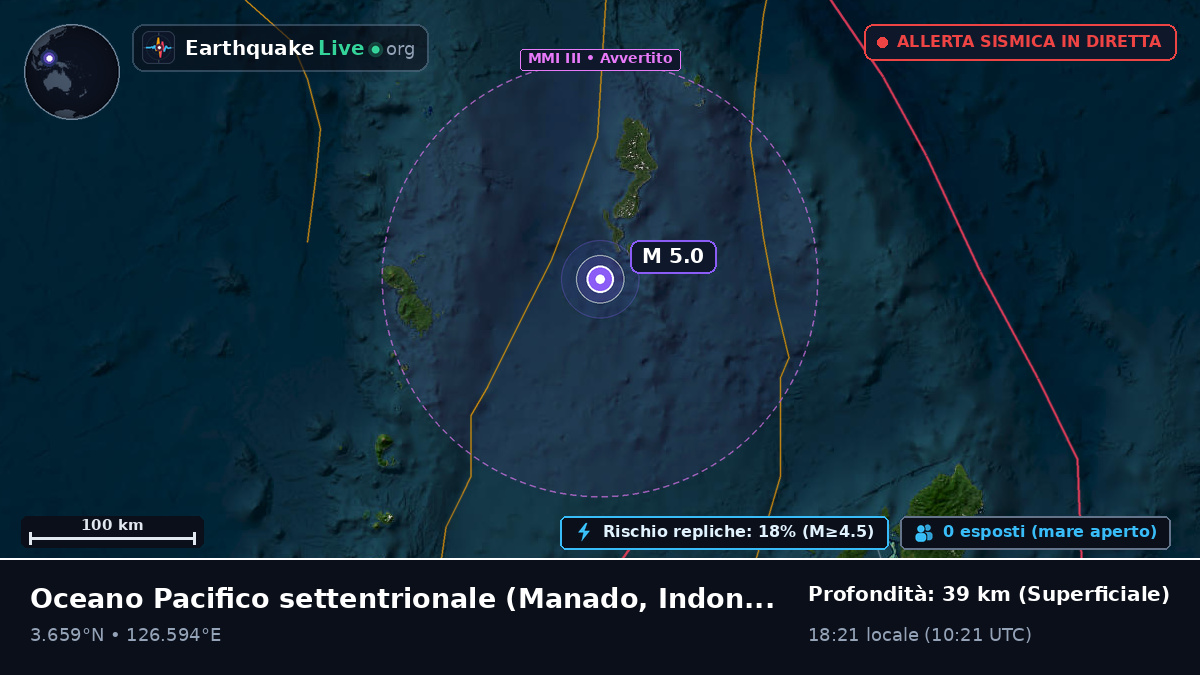 Oceano Pacifico settentrionale (Indonesia)
