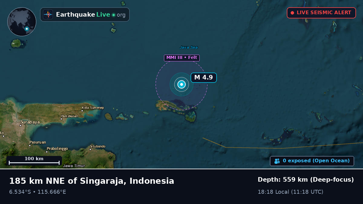 Off the coast of Singaraja, Indonesia