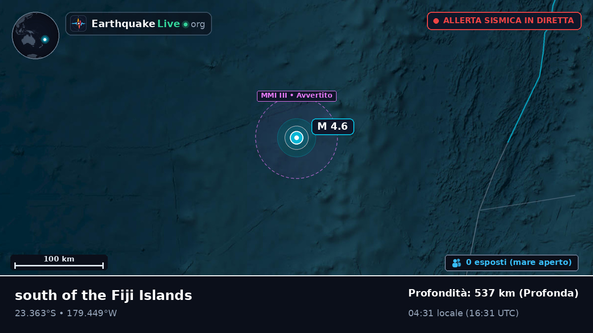 Oceano Pacifico meridionale (Tonga)