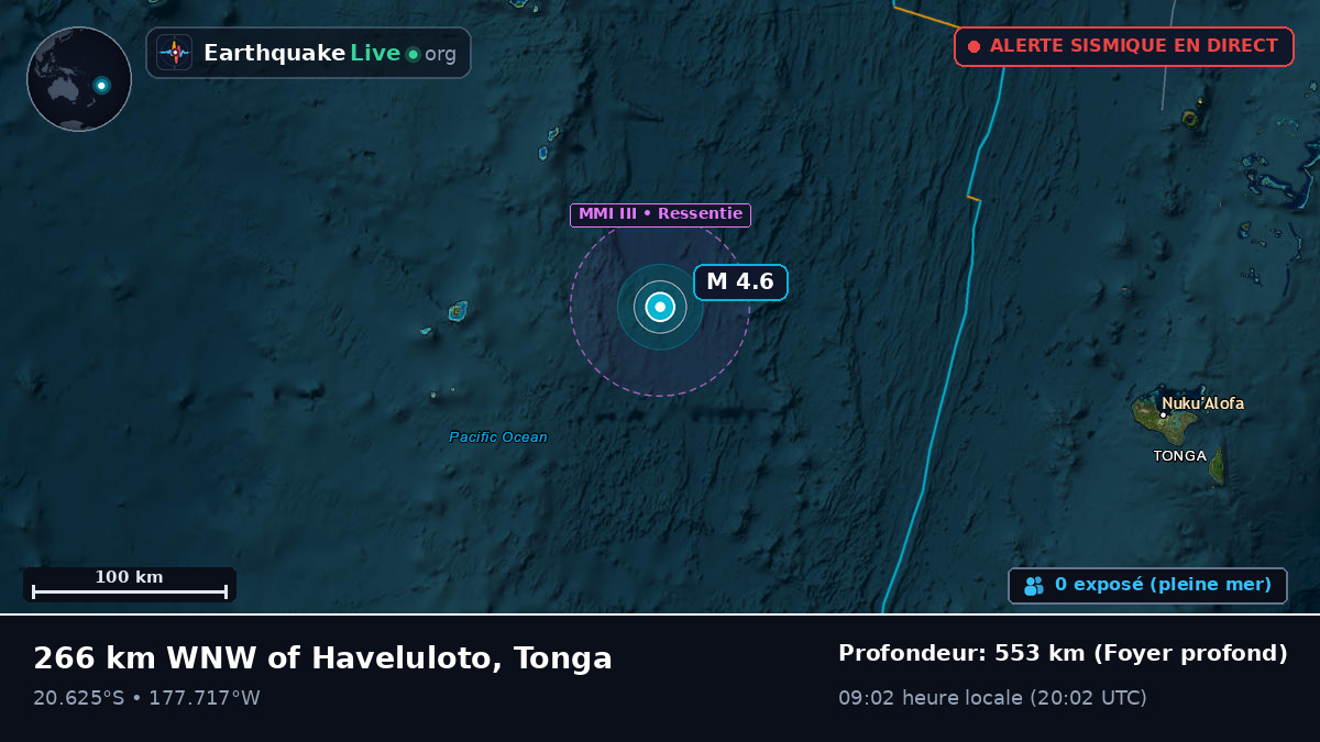 Océan Pacifique Sud (Tonga)