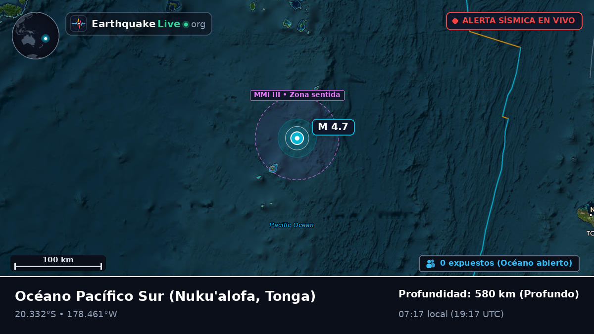 Océano Pacífico Sur (Tonga)