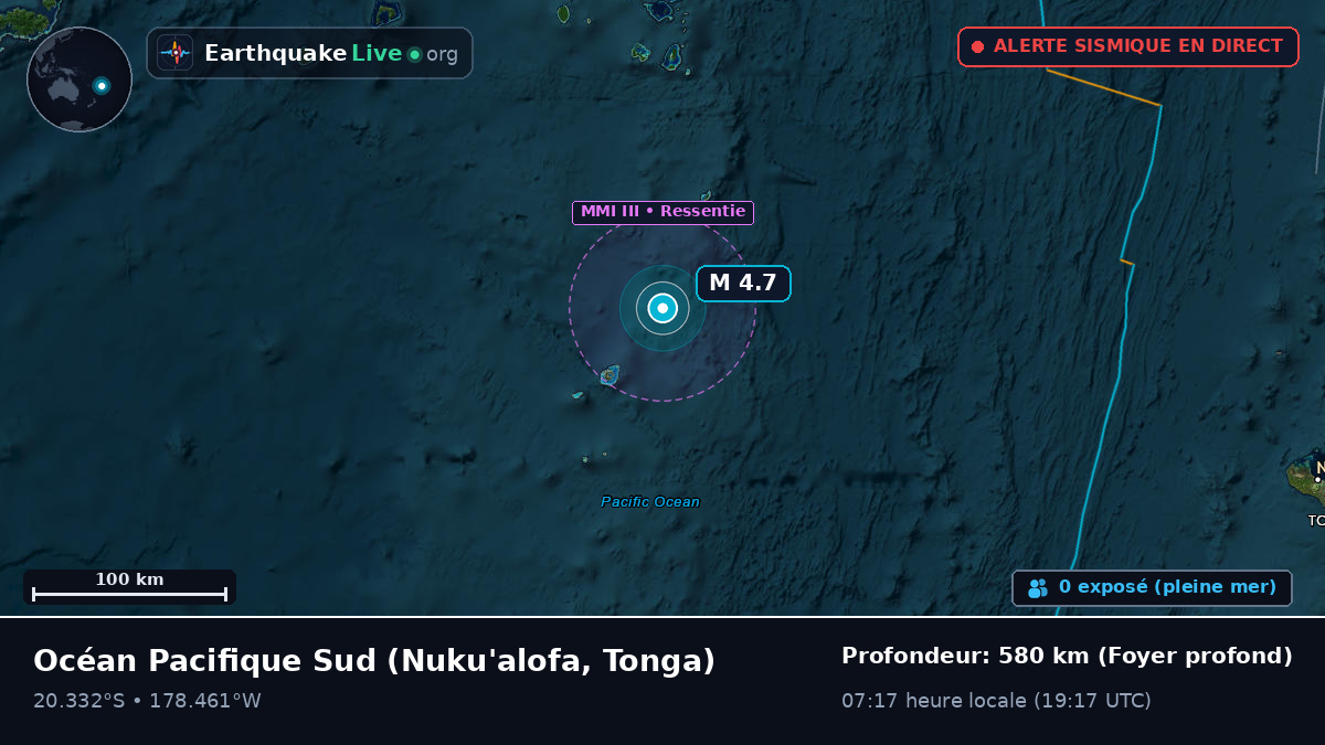 Océan Pacifique Sud (Tonga)