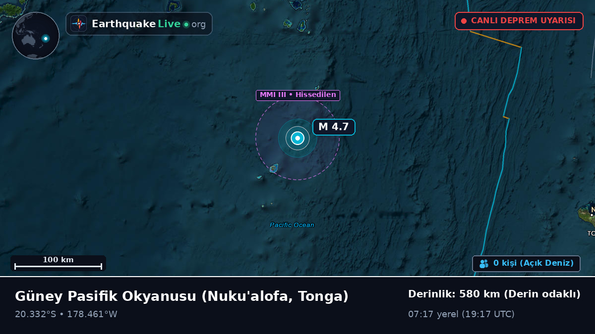 Güney Pasifik Okyanusu (Tonga)