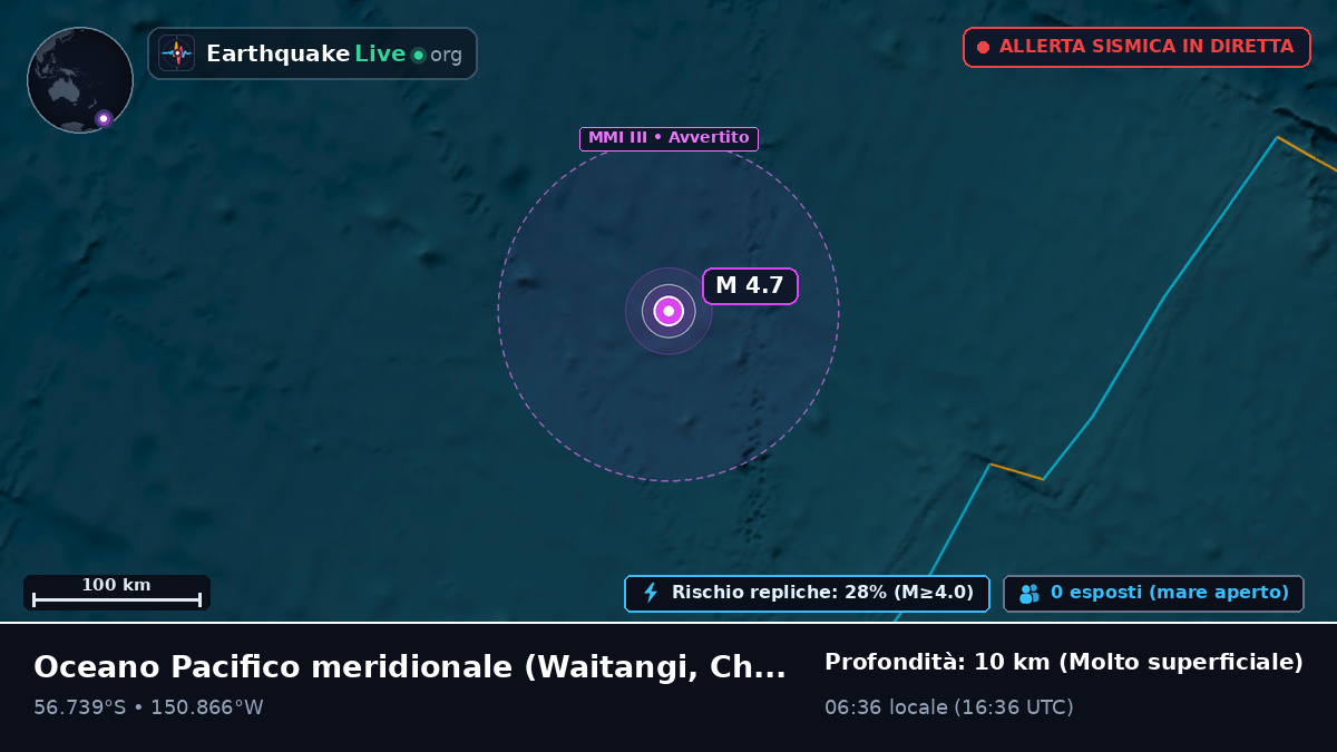 Oceano Pacifico meridionale (Chatham Islands)