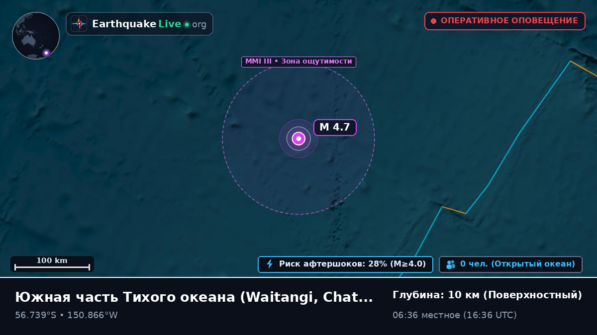 Южная часть Тихого океана (Chatham Islands)