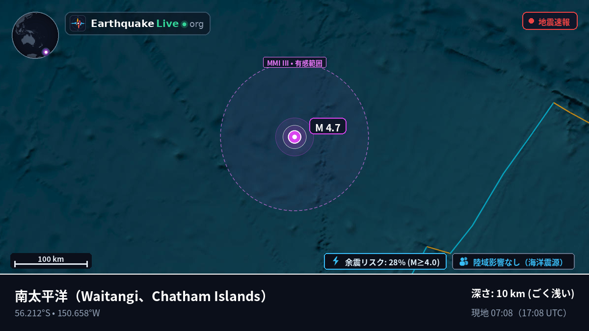 南太平洋 (Chatham Islands)