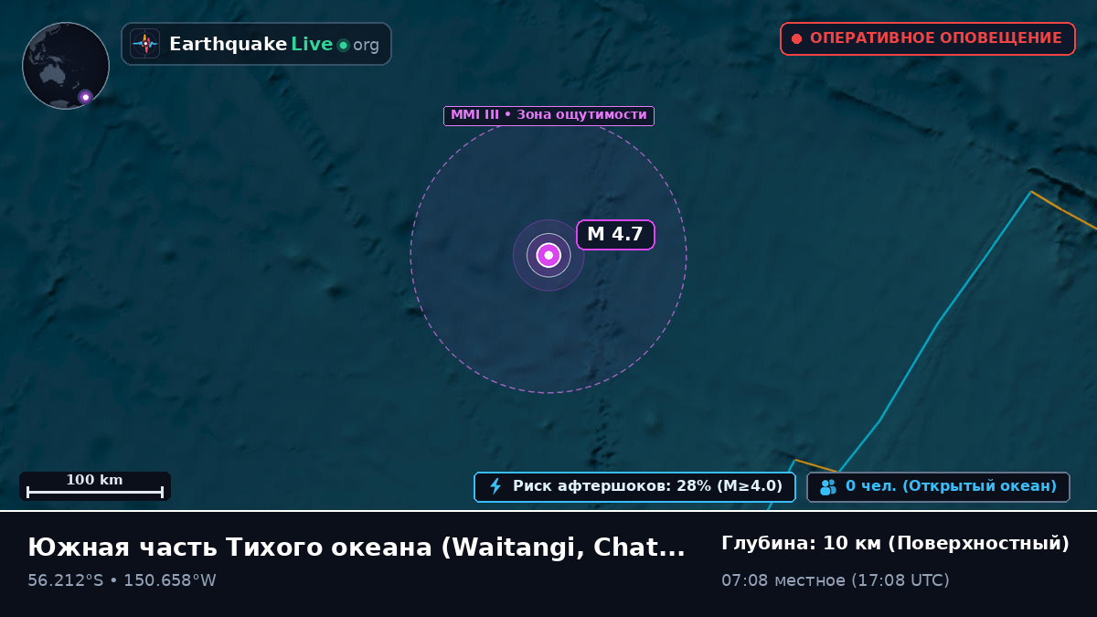 Южная часть Тихого океана (Chatham Islands)