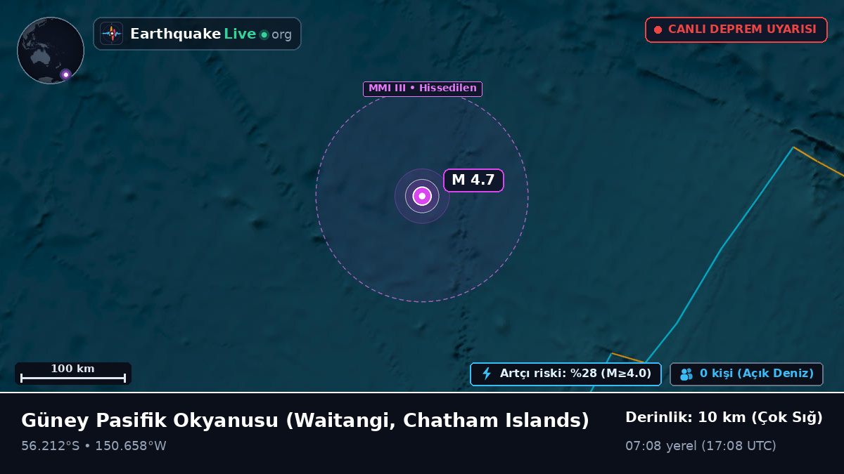 Güney Pasifik Okyanusu (Chatham Islands)