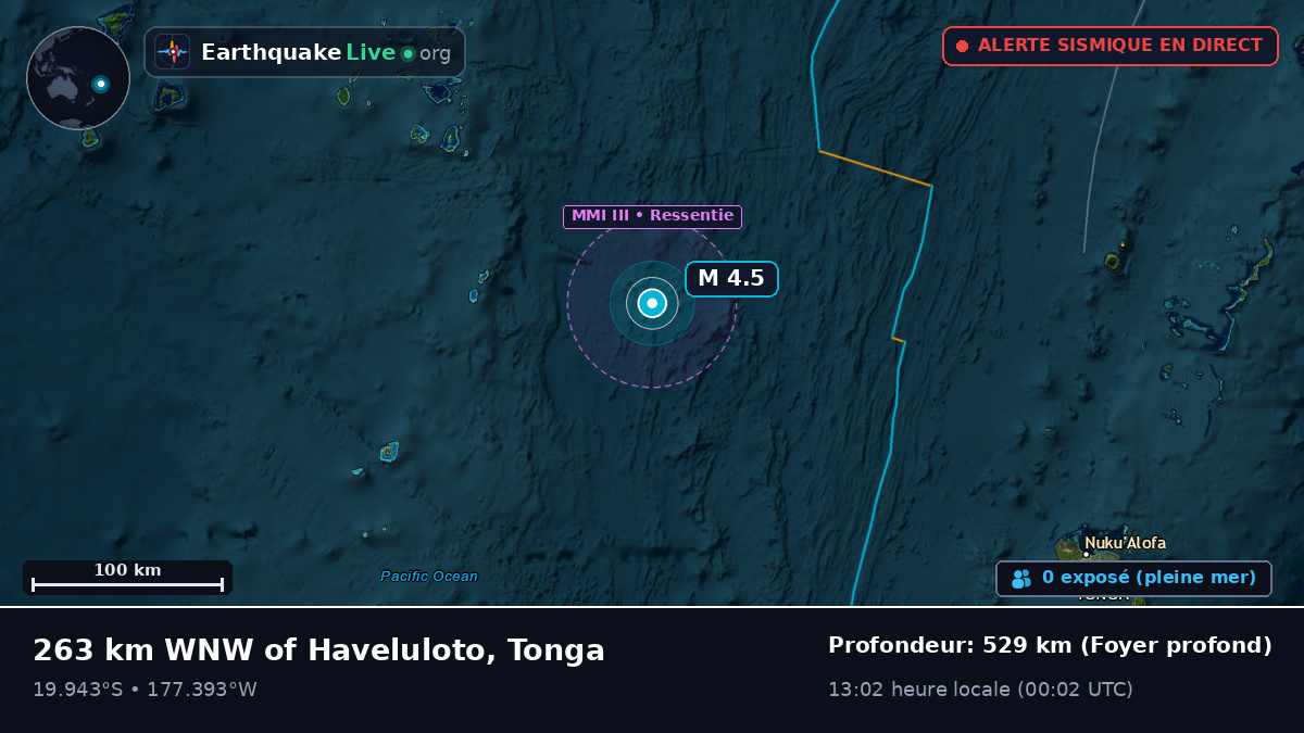 Océan Pacifique Sud (Tonga)