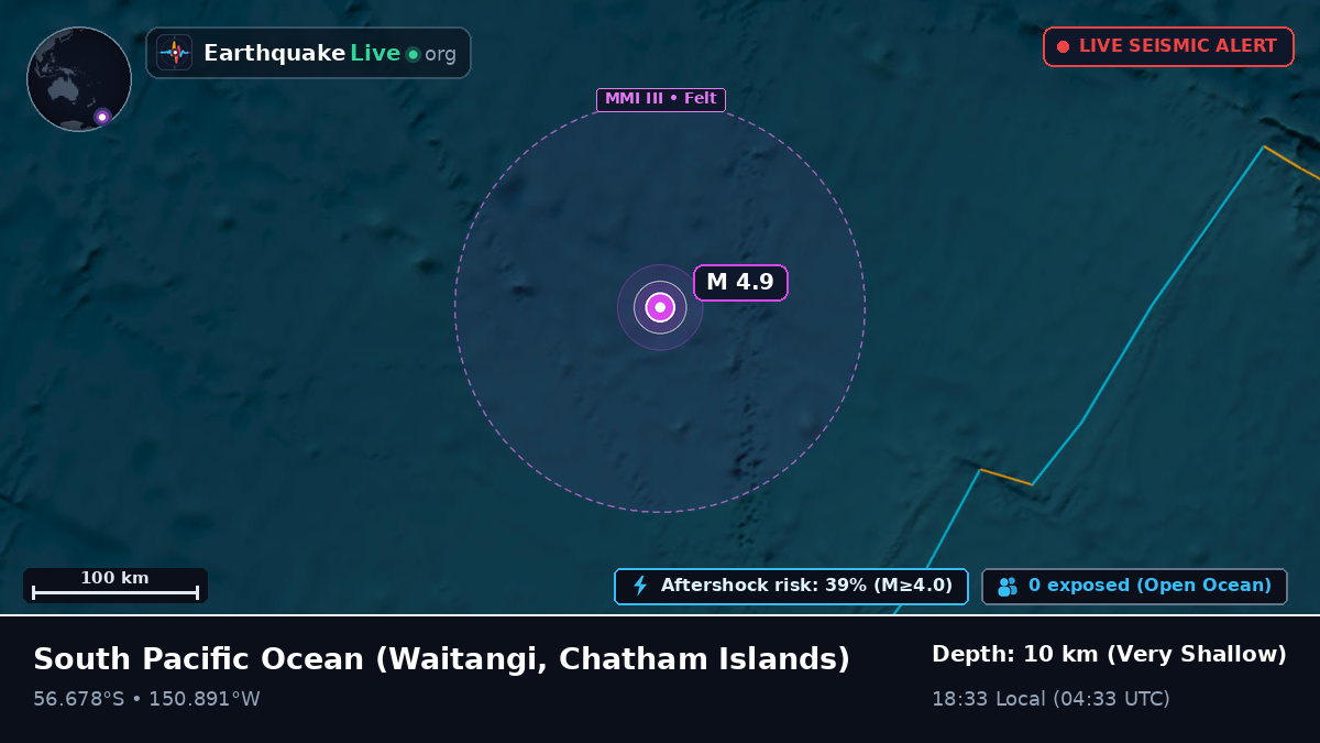 South Pacific Ocean (Chatham Islands)