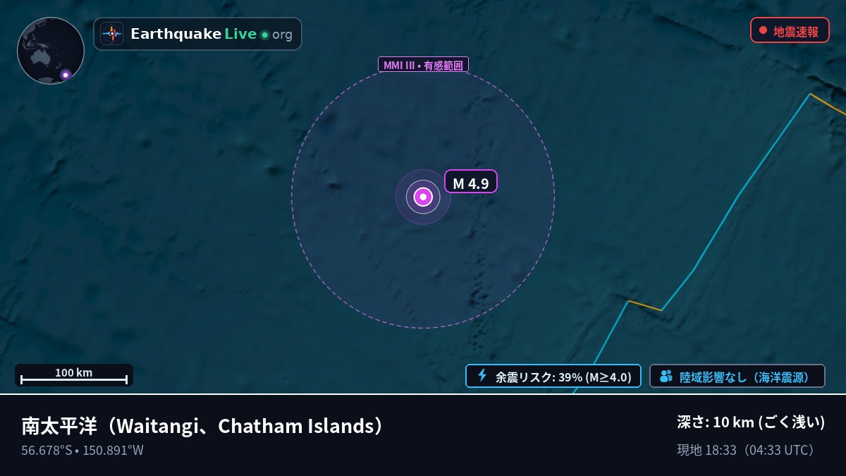 南太平洋 (Chatham Islands)